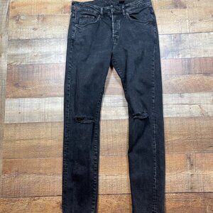 H&M & Denim Black/Gray Distressed Skinny Jeans size 32